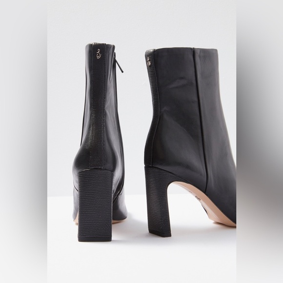 SAM EDELMAN ANIKA LEATHER MID-CALF BOOTS - Picture 9 of 10